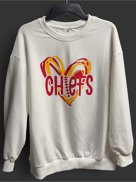 Tops - Chiefs Swiftie Heart Sweatshirt Kansas City Taylor Swift Inspired M